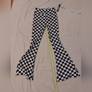 Checkered Flared Pants